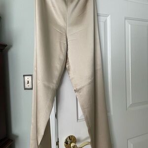 Talbots Cream Silk Pants